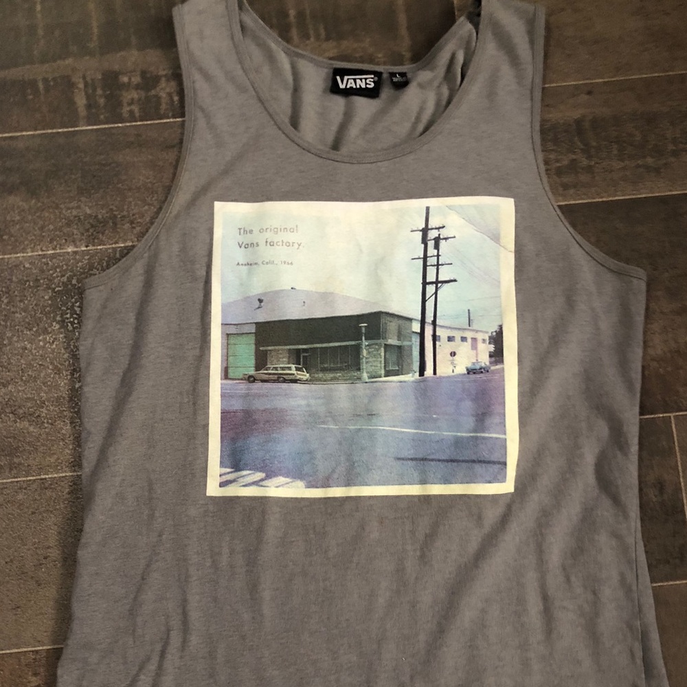 Vans Gray Graphic Tank W/ Original Vans Factory